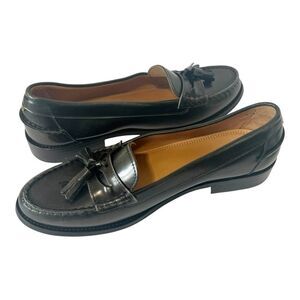 ALOHAS Women's Terrane Forest Green Tassel Leather Penny Loafers Size 10-10.5